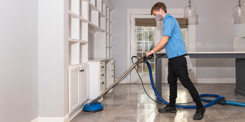 Commercial Luxury Vinyl Tile Cleaning in Advance, North Carolina
